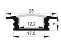 10 шт. 1 м длина алюминиевый светодиодный Профиль Светодиодная лента в алюминиевом канале корпус пункт № LA-LP08 для 12 мм ширина светодиодной ленты