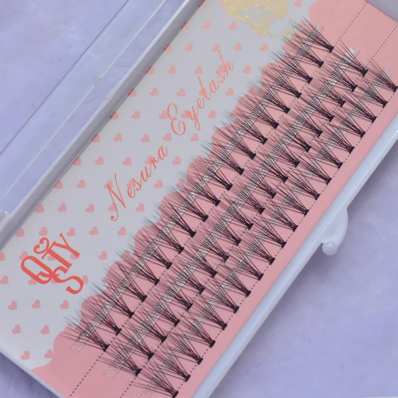 

10D Black Straight Individual False Eyelashes Baby Thick Makeup False Eye Extension