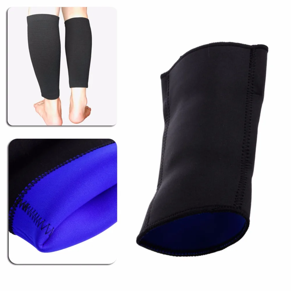 

1PC Large Black Elasticated Leg Calf Shin Stocking Compression Sleeve Support