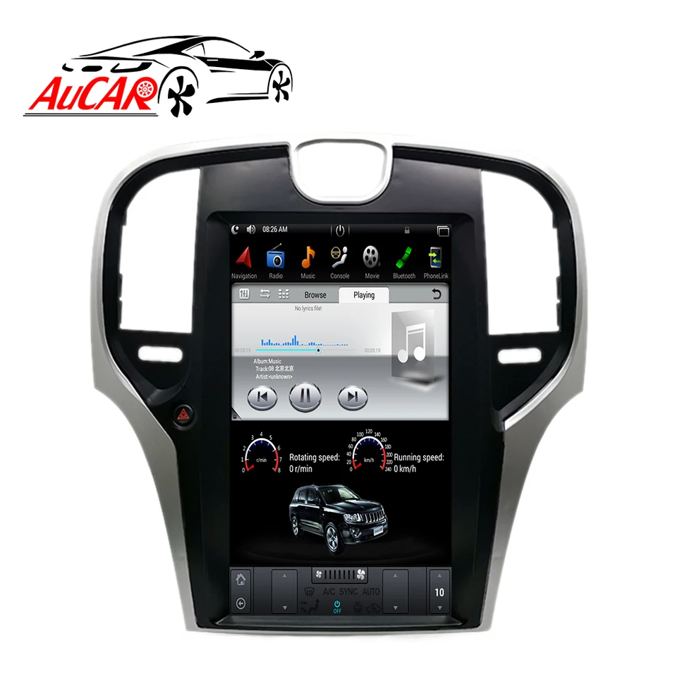 Aucar Android Tesla Vertical Radio Del Coche Para Chrysler 300c
