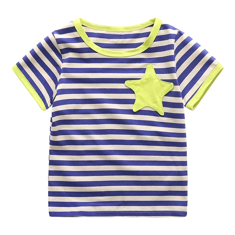 

Hot Sales Fashion Summer 2-5 Years Baby Girls Boys T-shirt Short Sleeve Striped O-neck T Shirt Clothes