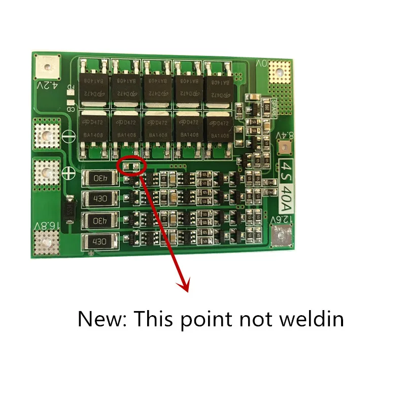 Баланс 18650 BMS 4S 40A литий-ионная батарея зарядное устройство PCB плата защиты BMS для бурильного двигателя 14,8 V 16,8 V Lipo