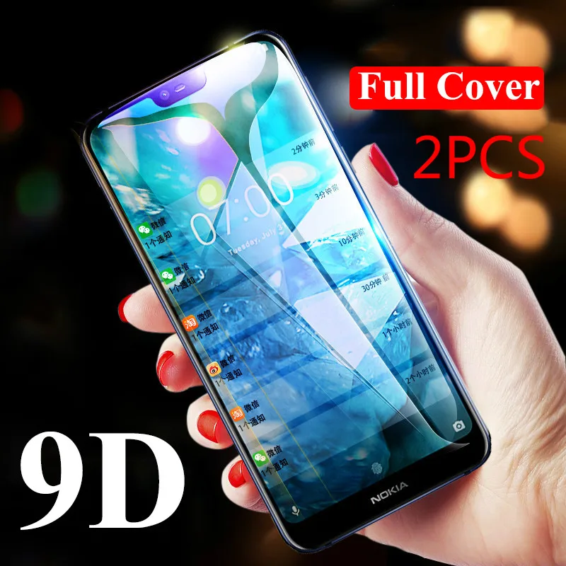 

2PCS 9D Screen Protector Full Cover For Nokia 8 7 7.1 6.1 5.1 3.1 Plus Tempered Glass For Nokia 4.2 3.2 2.2 3 6 Protection Film