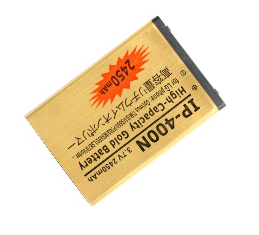 10 шт./лот 2450 мАч IP 400N Золотой Сменный аккумулятор для LG Optimus T/M/S/VS660 P509 MS690 LS670 GW880 LN740