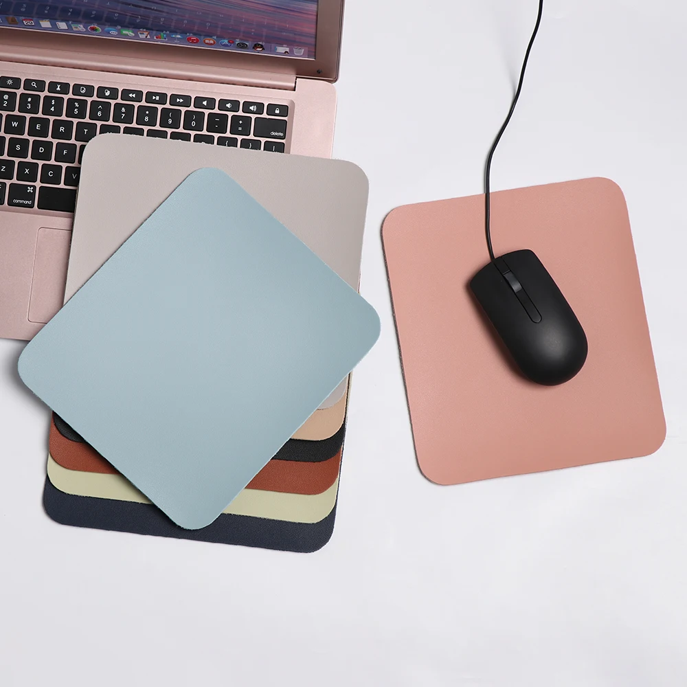 

1pc Anti-slip Mouse Pad Leather Gaming Mice Mat Desk Cushion Universal Comfortable For Laptop PC MacBook Home Office Supplies