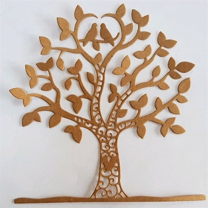 

Ufurty hollow tree bird Metal Cutting Dies Stencils For DIY Scrapbooking Paper Card Decorative Craft Embossing Die Cuts New 2019