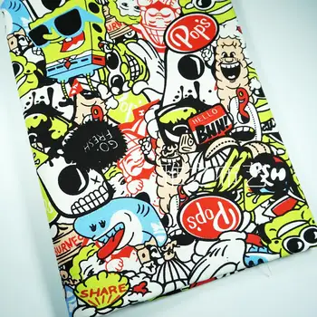 

90*145cm printed Sponge DIY handmade patchwork Canvas fabric cloth home textile Sewing DIY Tablecloth Sofa Cover