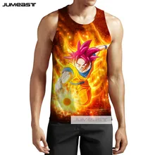 Jumeast Фирменная Новинка Мода 3d печатных Японии аниме Dragon Ball для мужчин/женские Топы футболка унисекс рубашка без рукавов супер сайян