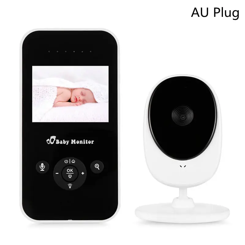 AU Plug 2,4 дюймовый беспроводной цифровой видеоняня-цветной ЖК-монитор с разрешением ночного видения и датчиком температуры - Цвет: AU Plug