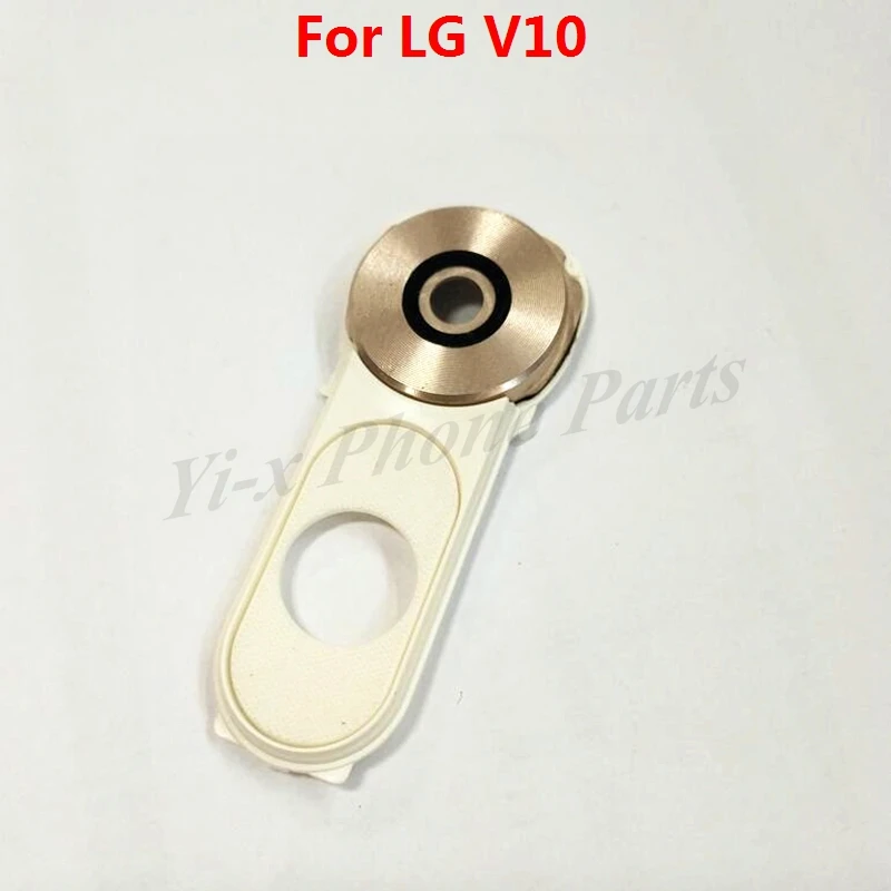 

1PCS Back Cover Lens for LG V10 Camera Glass with Frame Holder Button for LG H968 F600 Repair Part