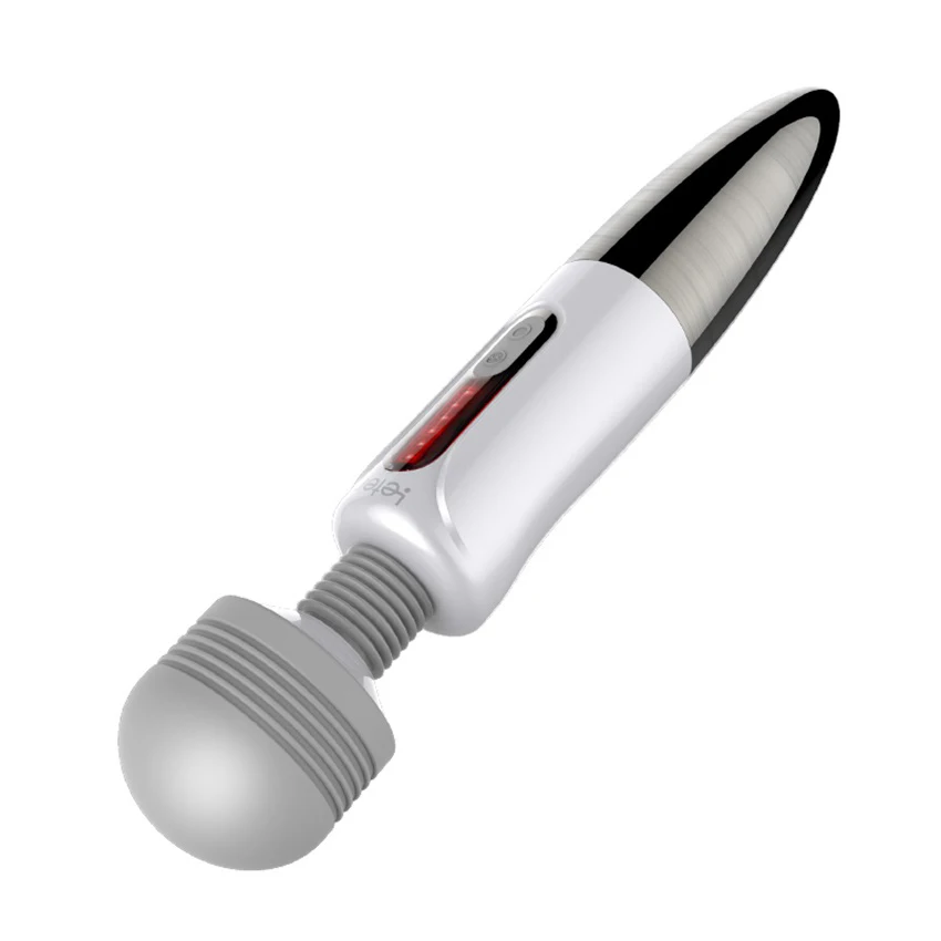  Leten 5 modos de vibraciones y 6 modos de pulso USB recargable Magic vibrador AV Wand Lightning cab