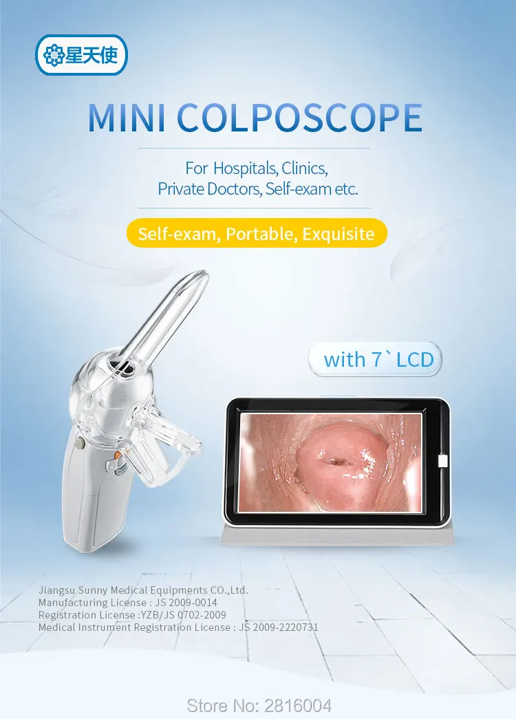 Pixels com Tela de Exibição Vídeo Digital Portátil Eletrônico Mini Colposcope Fa2 3000 000 Ensolarado Miniscope Médico Terno Seyes 7 3000 000 pixels com tela de exibição