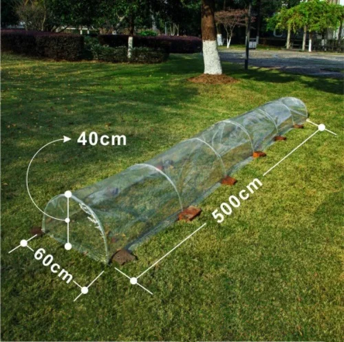 خيمة الأنفاق الدفيئات متعدد Lnsulation غطاء التجمد للماء المأوى الحضانة الشمس تسليط ضوء الوزن سهلة تثبيت