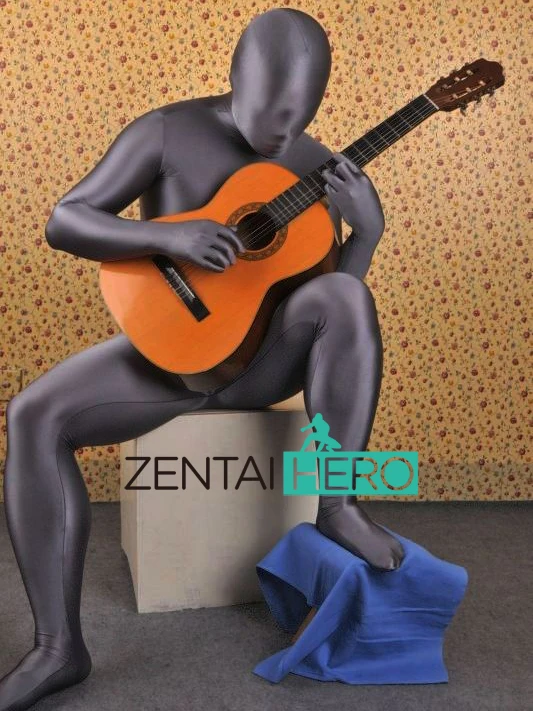 

Free Shipping Wholesale Unitard Gray Solid Color Lycra Spandex Zentai Bodysuit Discount Sexy Fancy Dress Party Costume SPH522
