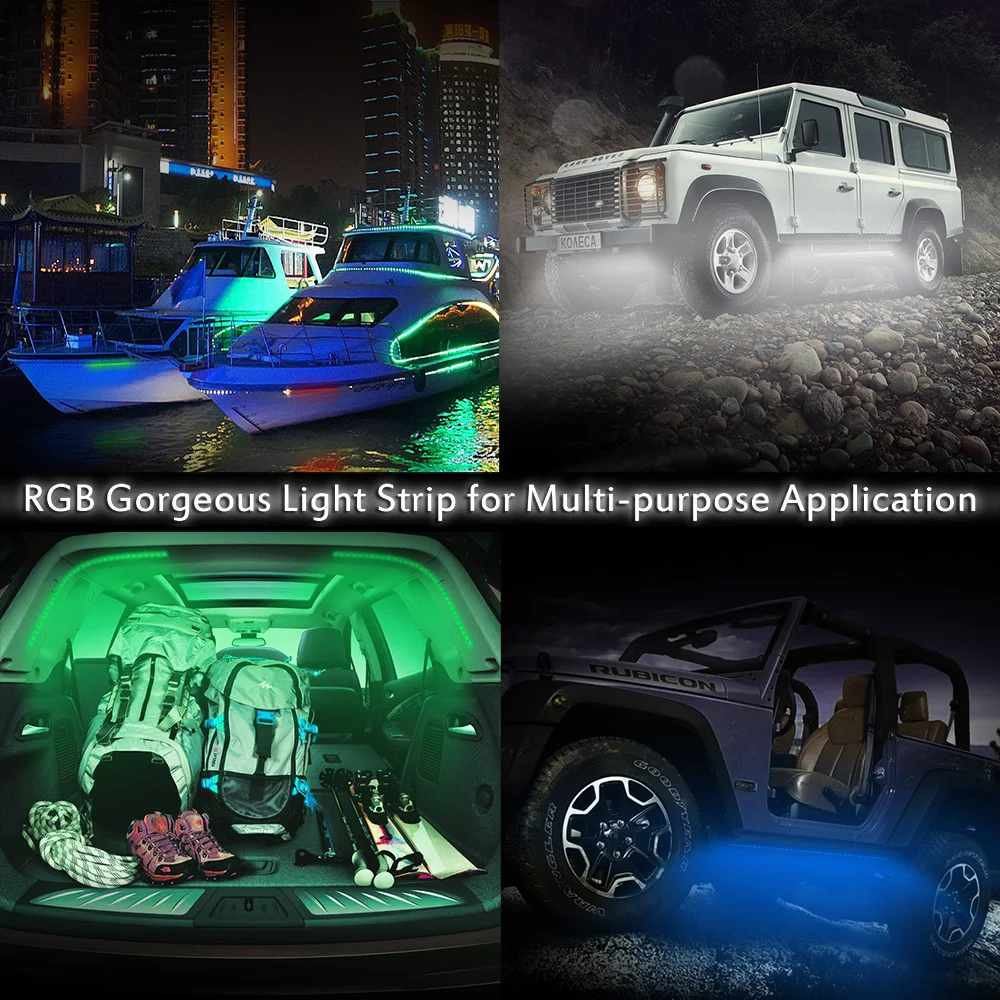 MICTUNING 2 шт. 6" RGB светодиодный светильник для кровати грузовика беспроводной пульт дистанционного управления для автомобиля полосы лампы освещение комплект водонепроницаемый для пикапа внедорожник RV