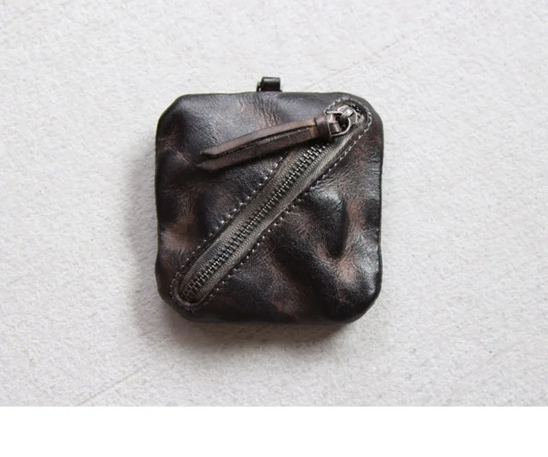 AETOO чехол для ключей в стиле ретро из натуральной кожи, мини кошелек, кожаная мужская и женская сумка для монет, маленькая сумка, сумка для хранения