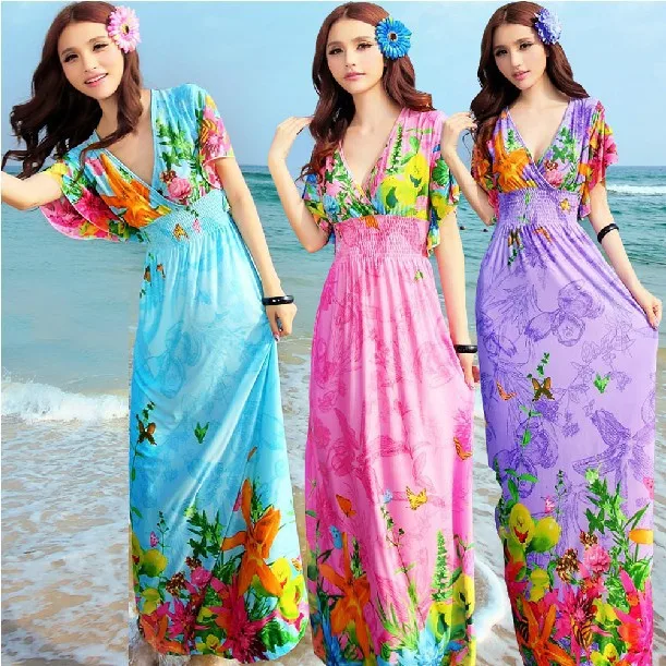 bohemian hawaiian dresses