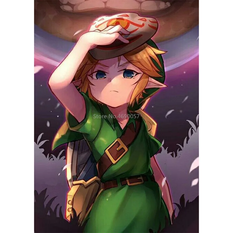 

5D Diy Diamond Painting Cartoon The Legend Of Zelda Breath Of The Wild Wall Art Picture Full Square Drill Living Room Wall Decor
