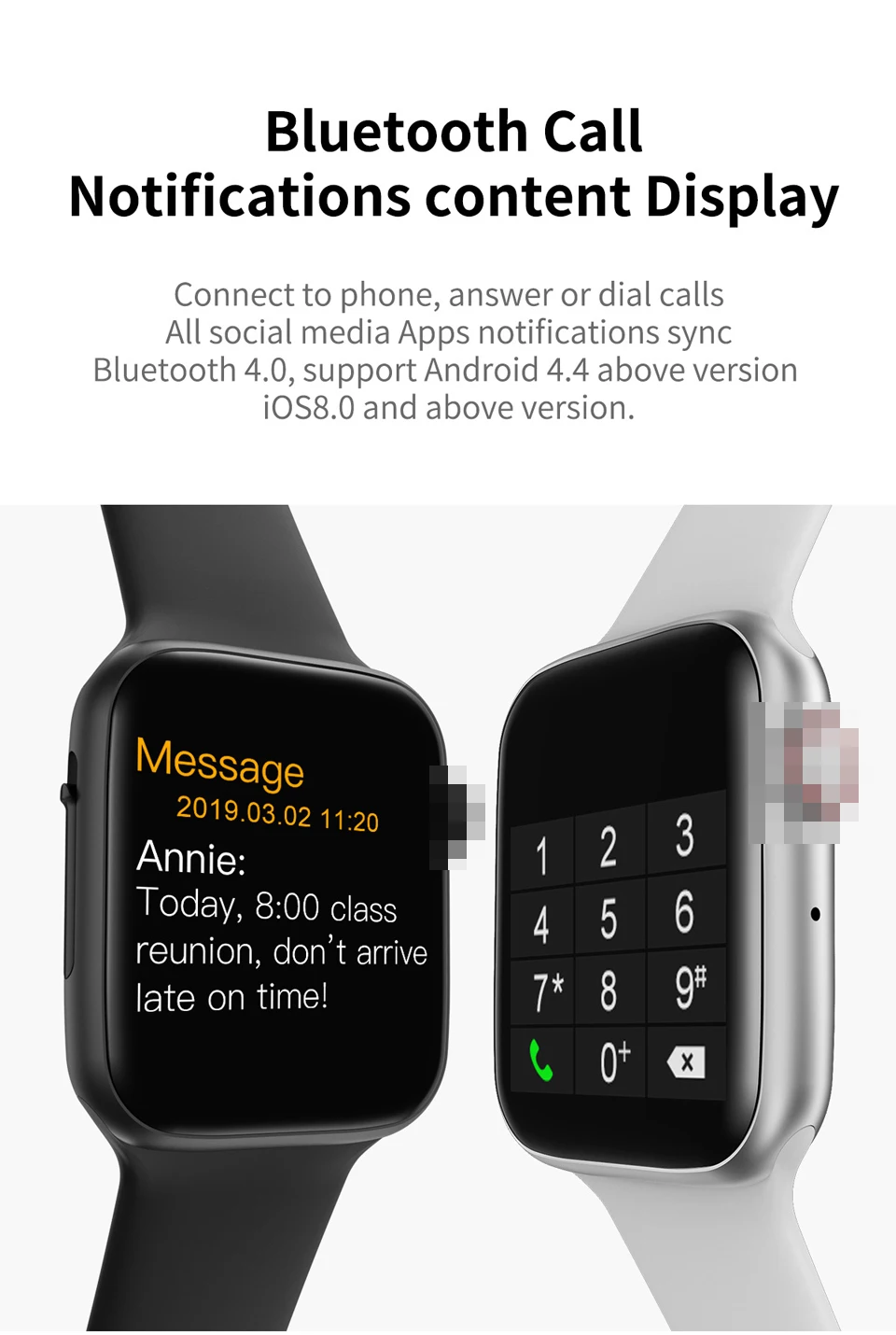 Смарт-часы W34 с Bluetooth и функцией вызова, пульсометр, фитнес-трекер, Bluetooth, набор вызовов, ответ на звонок, многофункциональный браслет, браслет