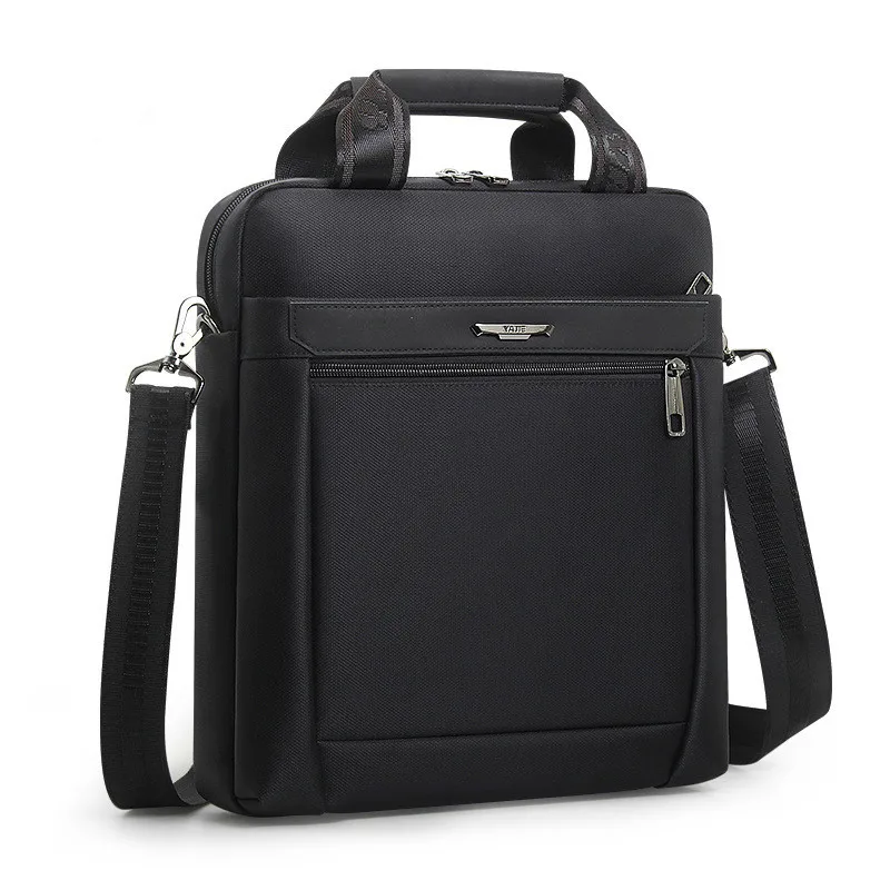 US $35.95 Men Small Briefcase Vertical Document Pack Mens Single Shoulder 12Inch Ipad Bag Male Waterproof Nylon Messenger Bag Sac Homme