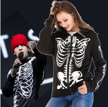 

Twenty One Pilots Hoodie Skull Rack Zipper Coat Cosplay Costume Sweatshirt Women Collection Costume Gift Drop Ship