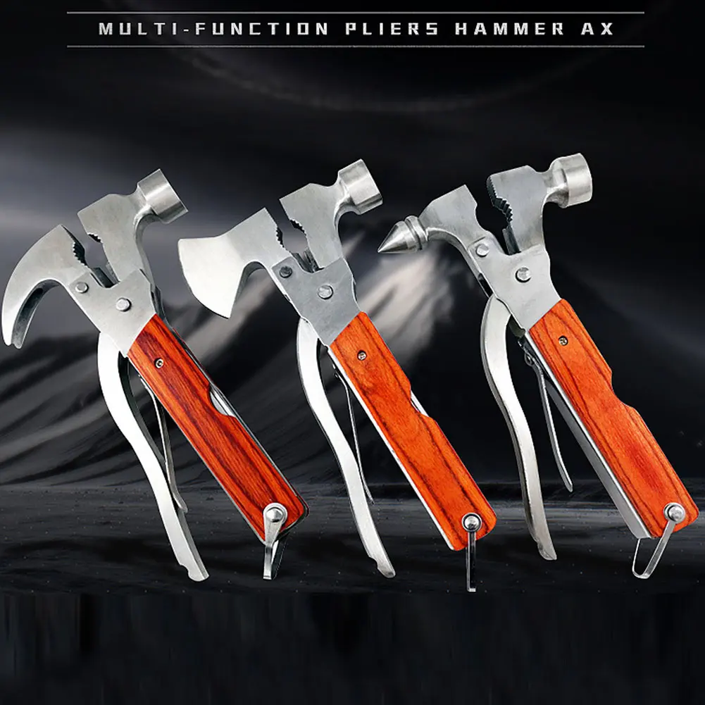 

Multitool Outdoor Camping Emergency Survival Tools Hatchet Hammer Plier GHS99