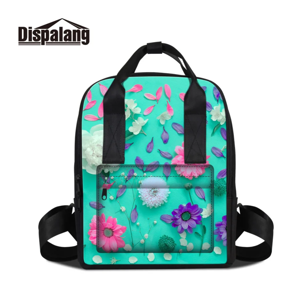 flower printing womens backpack (5)