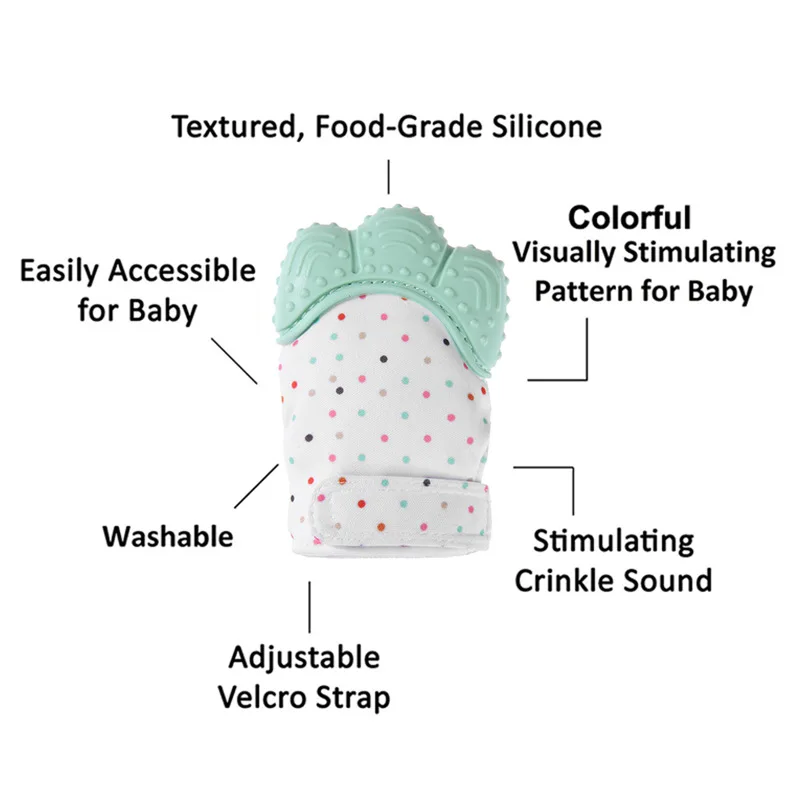 Детские Силиконовые варежки, Прорезыватель для зубов, перчатка, звуковой прорезыватель, Прорезыватель для новорожденных, жевательные варежки для кормления, прорезыватель, естественные игрушки-"пальцы"