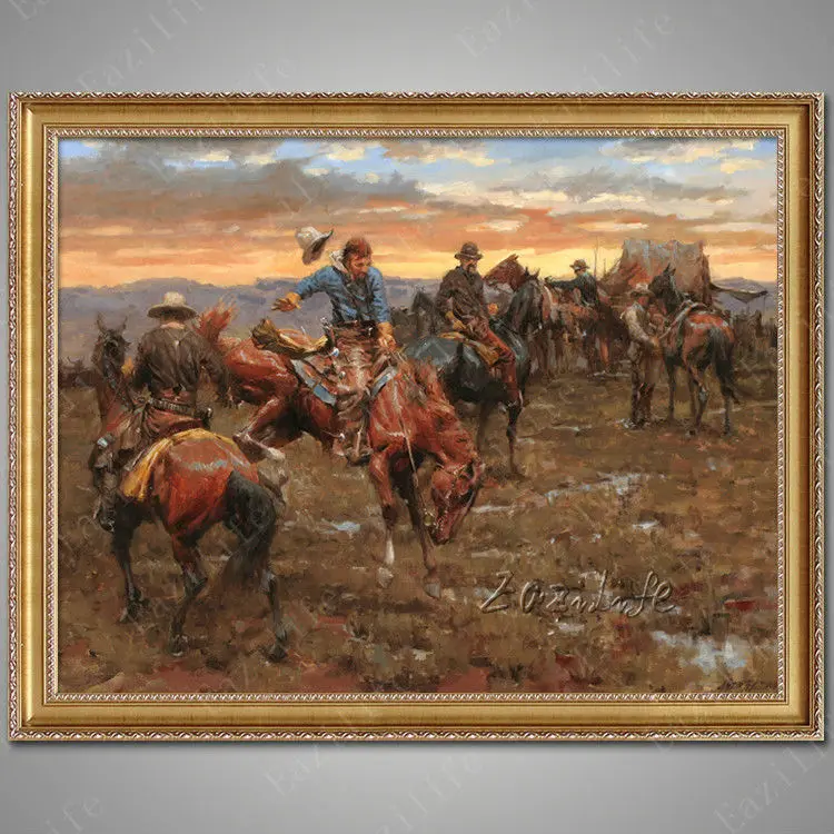 Cowboy Oil Paintings