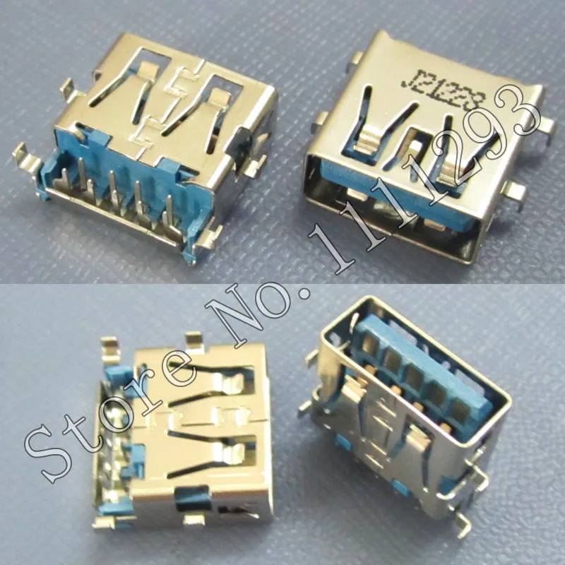 

10pcs/lot 3.0 USB Jack Socket Connector for Samsung NP 530U4E 530U4E 740U3E XE700T1C etc Laptop USB3.0 Port
