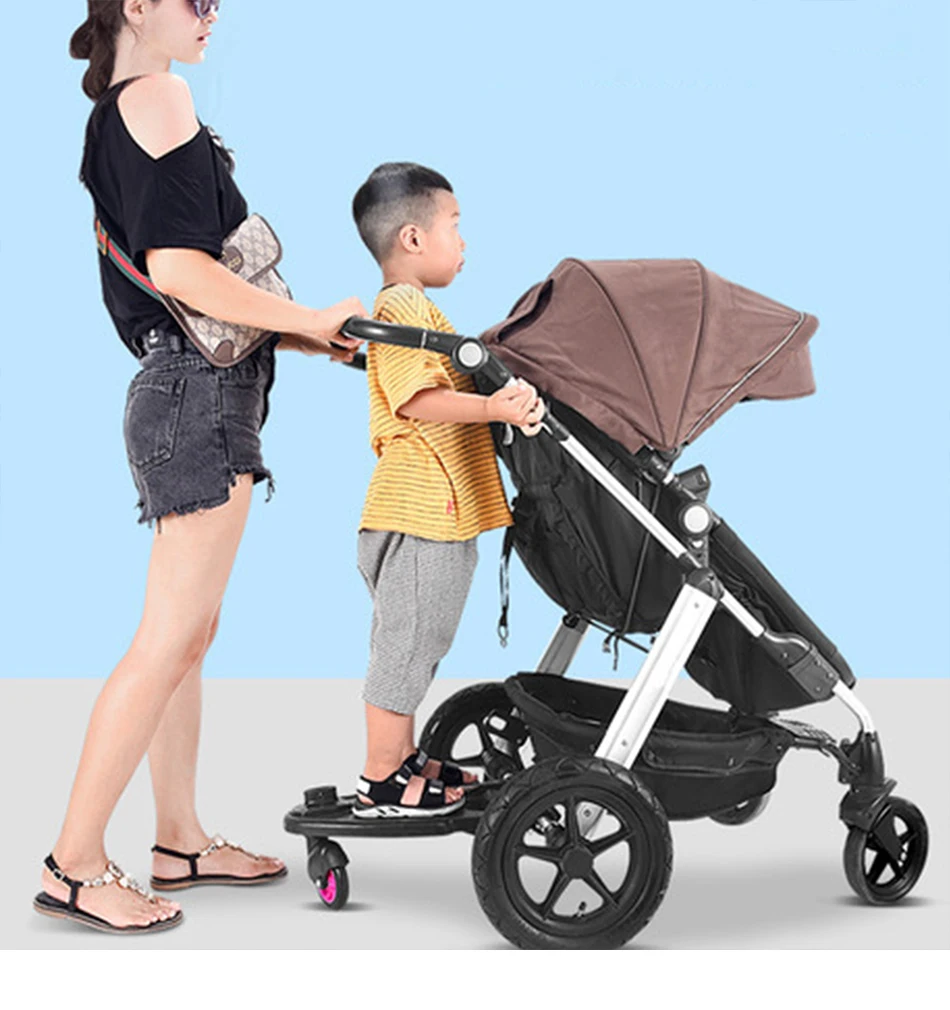 Модная детская педаль коляски адаптер для близнецов скутер второй ребенок вспомогательный прицеп автостопом дети стоящая пластина аксессуары