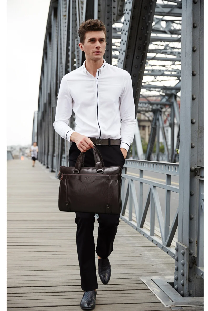 marca canguru homens de couro Main Material : Leather +pu