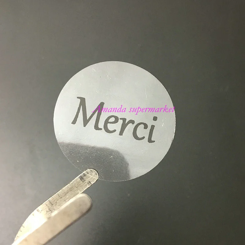 French Merci благодарим вас наклейка Transparet печать Подарочная s 100 шт.|stickers 100pcs|stickers