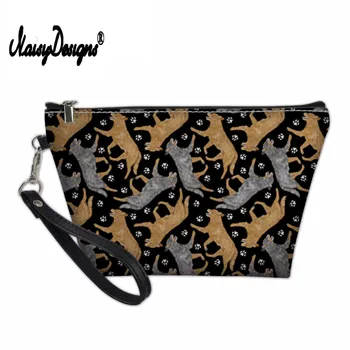 

NOISYDESIGNS Cosmetic Bag Bath Bag Cosmetic Case Australian Cattle Dog New Make Up Hand Bag Female Waterproof Portable Package