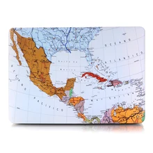 Mapa Del Mundo de Diseño clásico Cuerpo Portátil Cáscara Dura Protectora para Macbook Air 11 “13”/Pro 13 “15”/Pro Retina 12 13 A1278 15