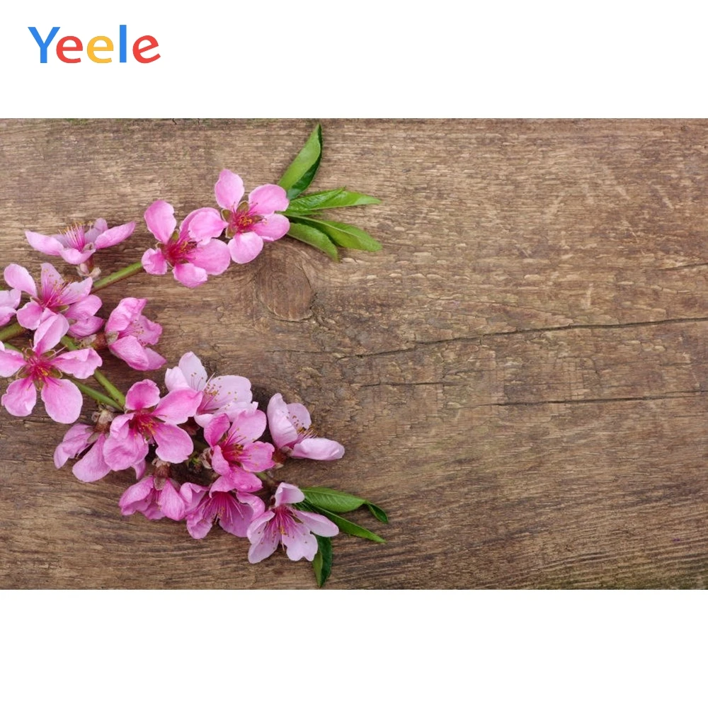 

Yeele Peach Blossom Old Wooden Bred Commodity Show Photography Backgrounds Customized Photography Backdrops For Photo Studio