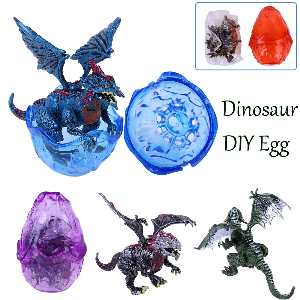 

Creative dragon ball DIY Stitching Toy Model Pterosaur Dinosaur Egg Gift New year educational toys for children Dropshipping
