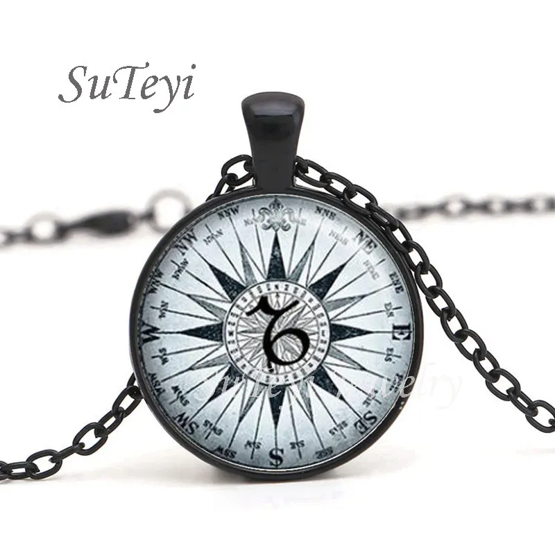 Steampunk Compass Pendant Necklace