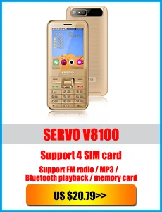 Мобильный телефон SERVO H8, 2,8 дюйма, 4 sim-карты, 4 режима ожидания, Bluetooth, фонарик, GPRS, внешний аккумулятор, телефоны, русская клавиатура, мобильный телефон