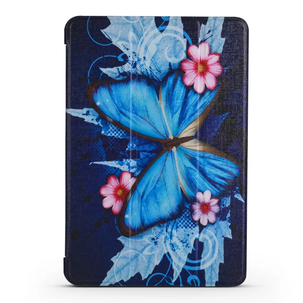 Мягкий чехол QUWIND с синей бабочкой для iPad Mini 1234 234 2017 2018 Air 1 2 Pro 9 7 10 5|Чехлы планшетов