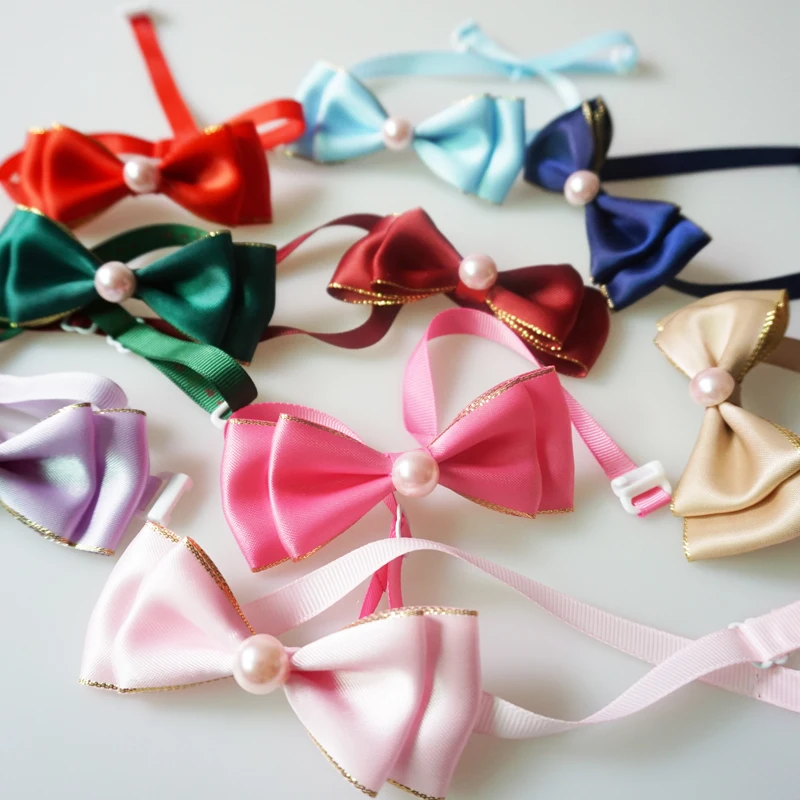 dog neck bows