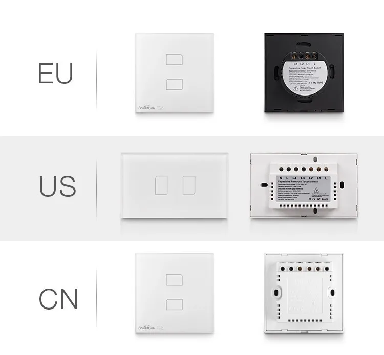 Broadlink TC2 US/AU Версия 1 2 3 банда WiFi домашняя Автоматизация умный светодиодный светильник с дистанционным управлением переключатель Сенсорная панель через RM Pro