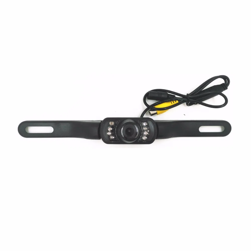 

free shipping Waterproof CMOS Car License Plate Rear View Reverse Backup Night Vision Camera with 6 meter wires