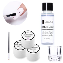 Ur Sugar 6 шт. акриловая пудра, кристаллическая пудра для ногтей, полимерная пудра для дизайна ногтей, быстрое наращивание ногтей, УФ-гелевая ручка, Хрустальная чашка, наконечники, инструмент