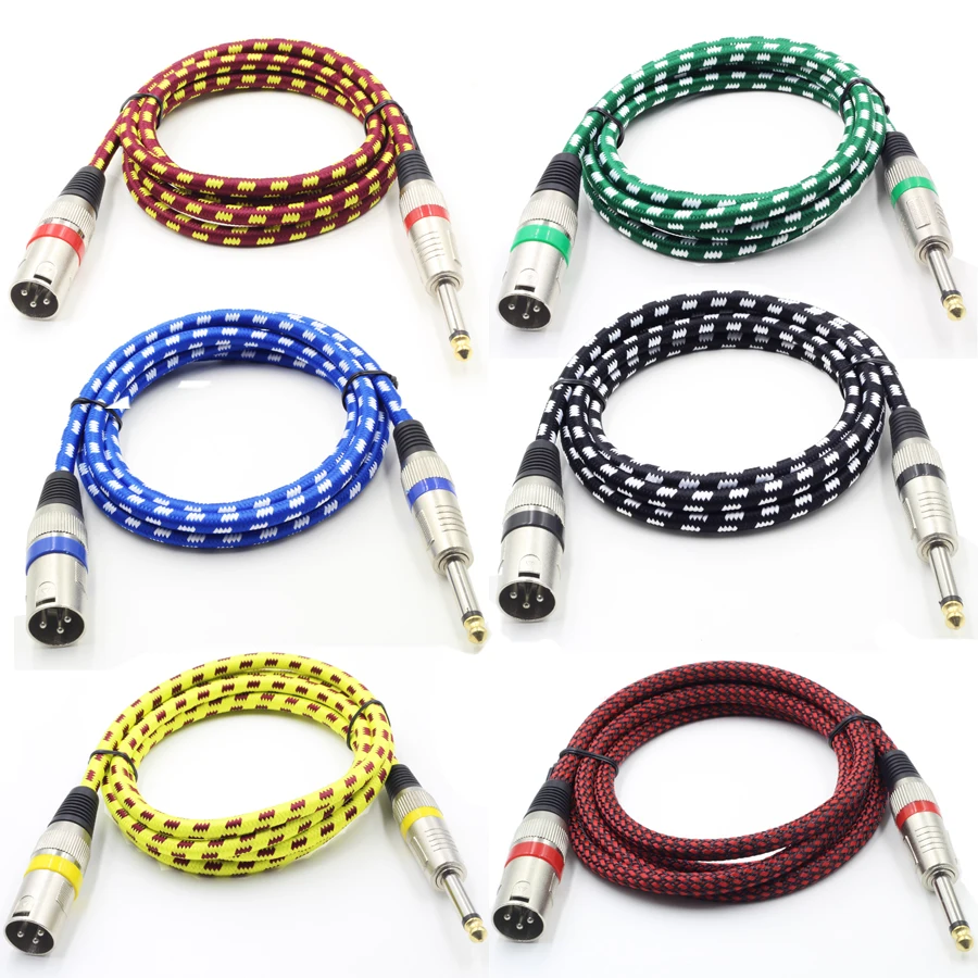 

High Quality Male 6.35mm to XLR Male 3Pin Audio Cable for Amplifier Mixing Console Speaker Microphone 1.5m 2m 3m 5m 10m