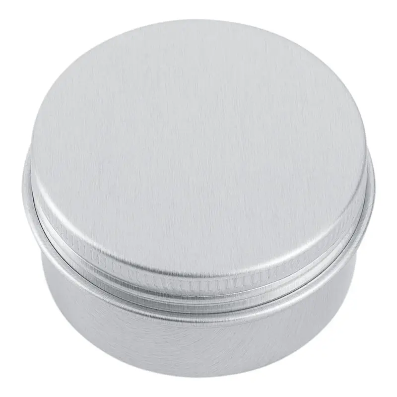 30 мл серебряный маленький алюминиевый круглый бальзам для губ контейнер с винтовой крышкой для бальзама для губ, косметики, свечей или чая(упаковка
