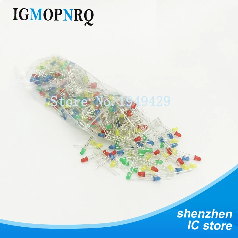 

120PCS 3mm LED Light Assorted Kit DIY LEDs Set White Yellow Red Green Blue Orange Led Diode Kit New 6 Colors Each 20PCS
