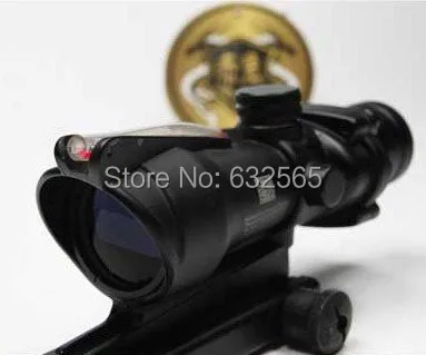 

New Arrival Time-Limited Tactical ACOG 4x32 Riflescope Red Real Fiber Optical Scope Free Shipping