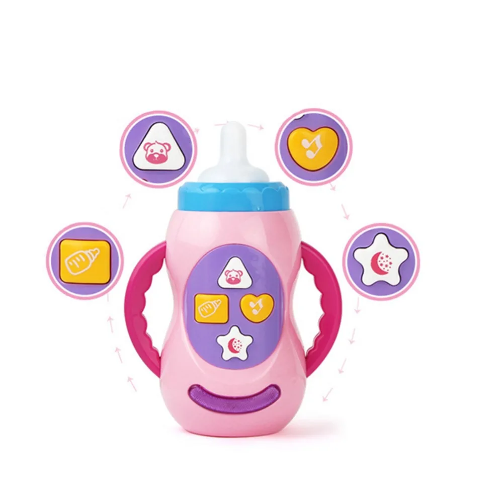 Toy Musical Instrument LED Flashing Simulation Baby Bottle With Music