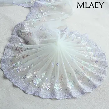 

MLAEY 2y/lot Exquisite Embroidered Lace Trim, Lace Fabric ,Quality Lace Ribbon , DIY Craft&Sewing Dress Clothing Accessor